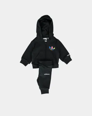 Adidas Kid's Adicolour Full-Zip Hoodie Set Black