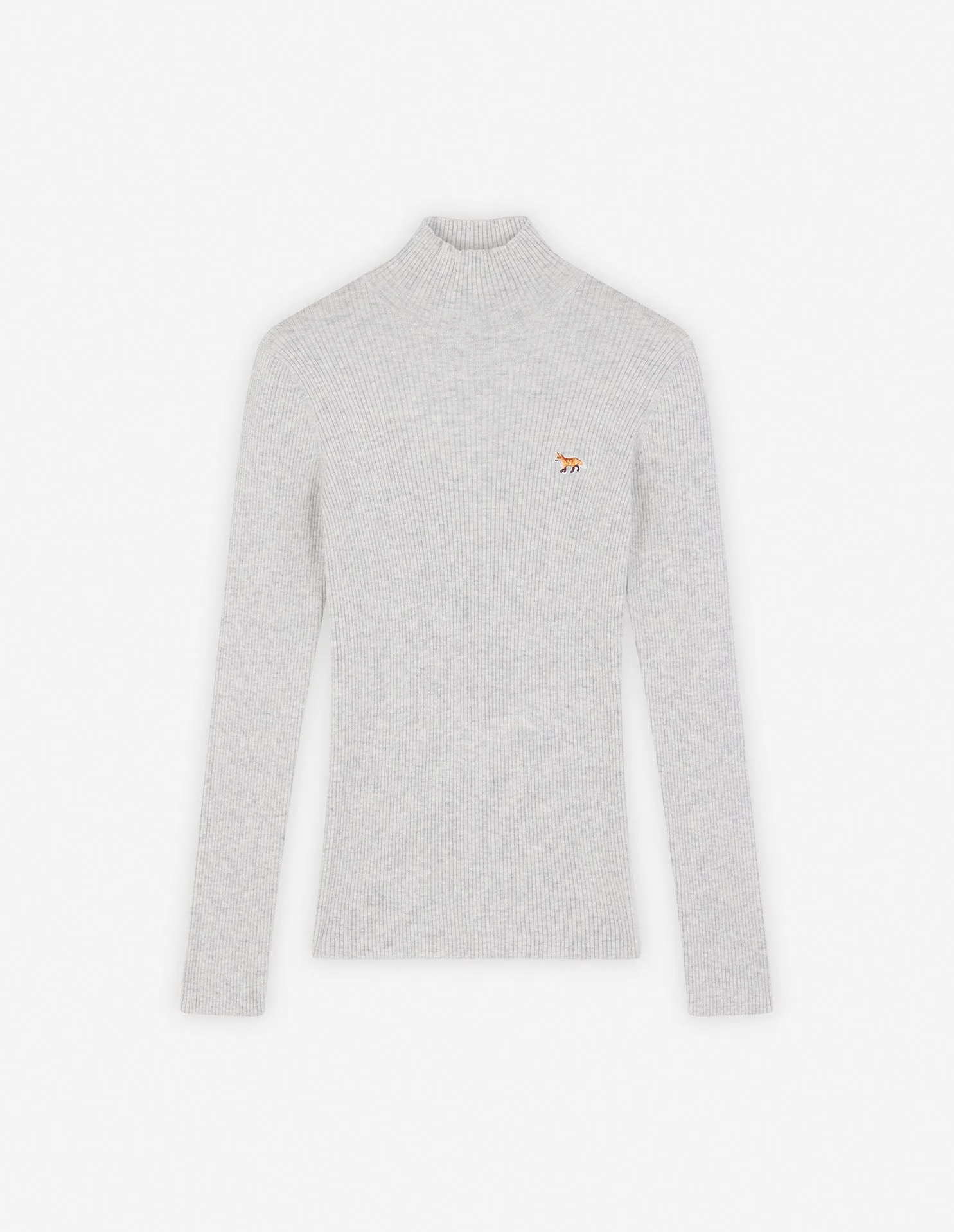 BABY FOX PATCH FINE RIBBED TURTLENECK