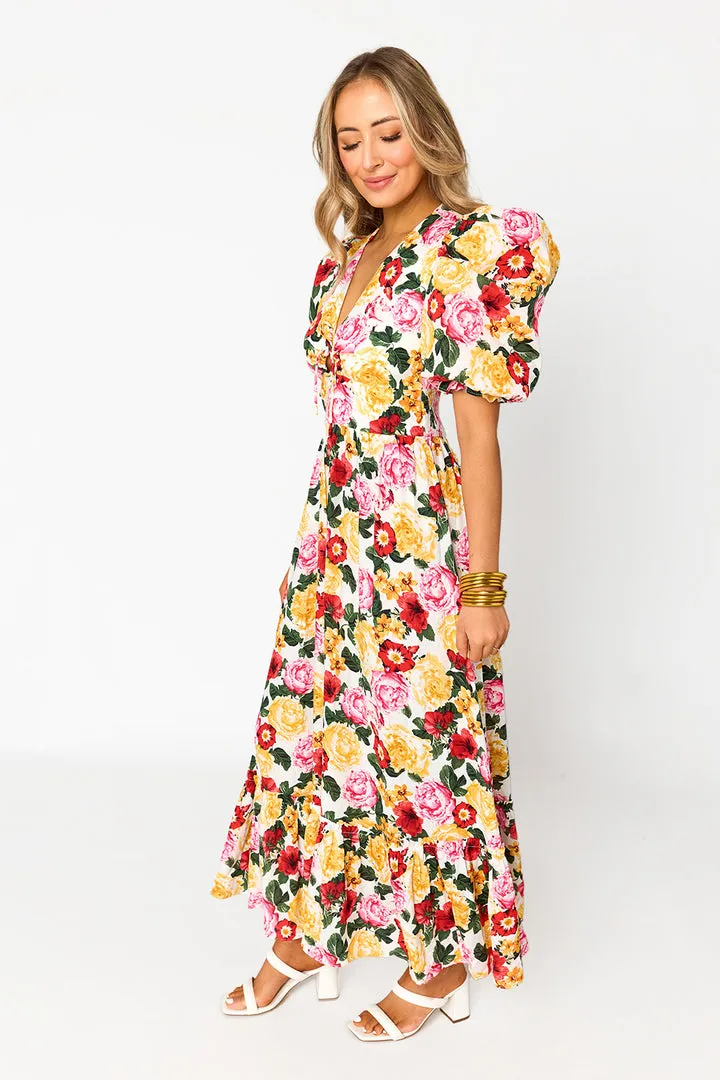 Buddylove Miranda Puff Sleeve Maxi Dress - Vanity