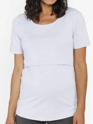 Busy Mummy Cotton Nursing Tee in White