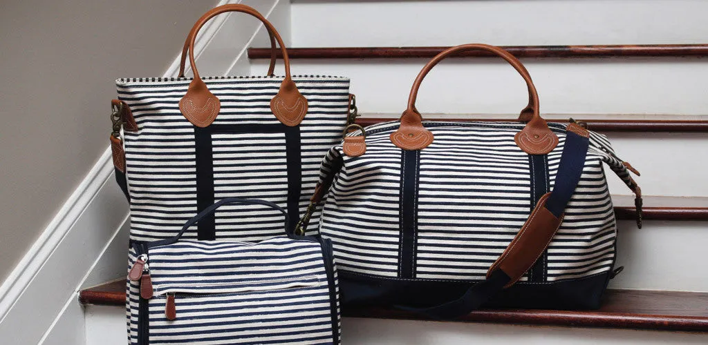 Canvas Striped Weekender