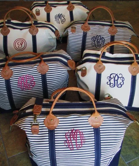 Canvas Striped Weekender