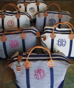 Canvas Striped Weekender