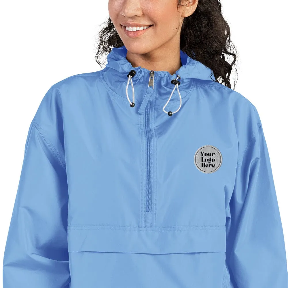 Customizable Embroidered Champion Packable Jacket,Personalized Windbreaker,Company Logo,Company Gift,Rain Jacket,Pull Over Coat