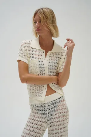 Delfina Crochet Top - Natural