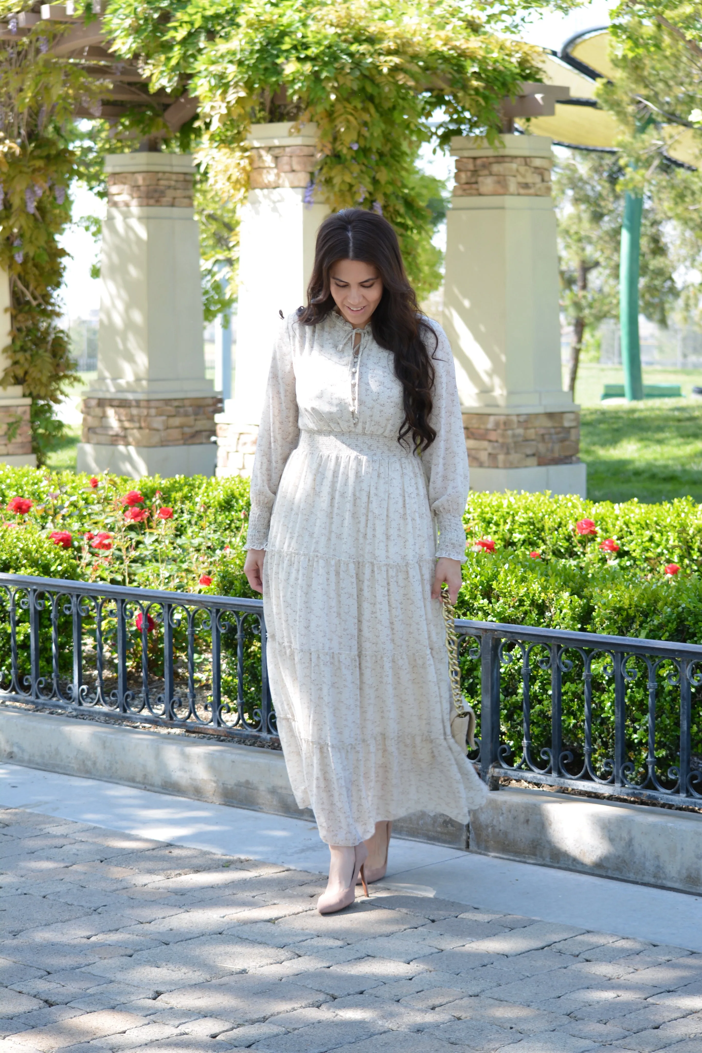Etta Ivory Floral Maxi Dress