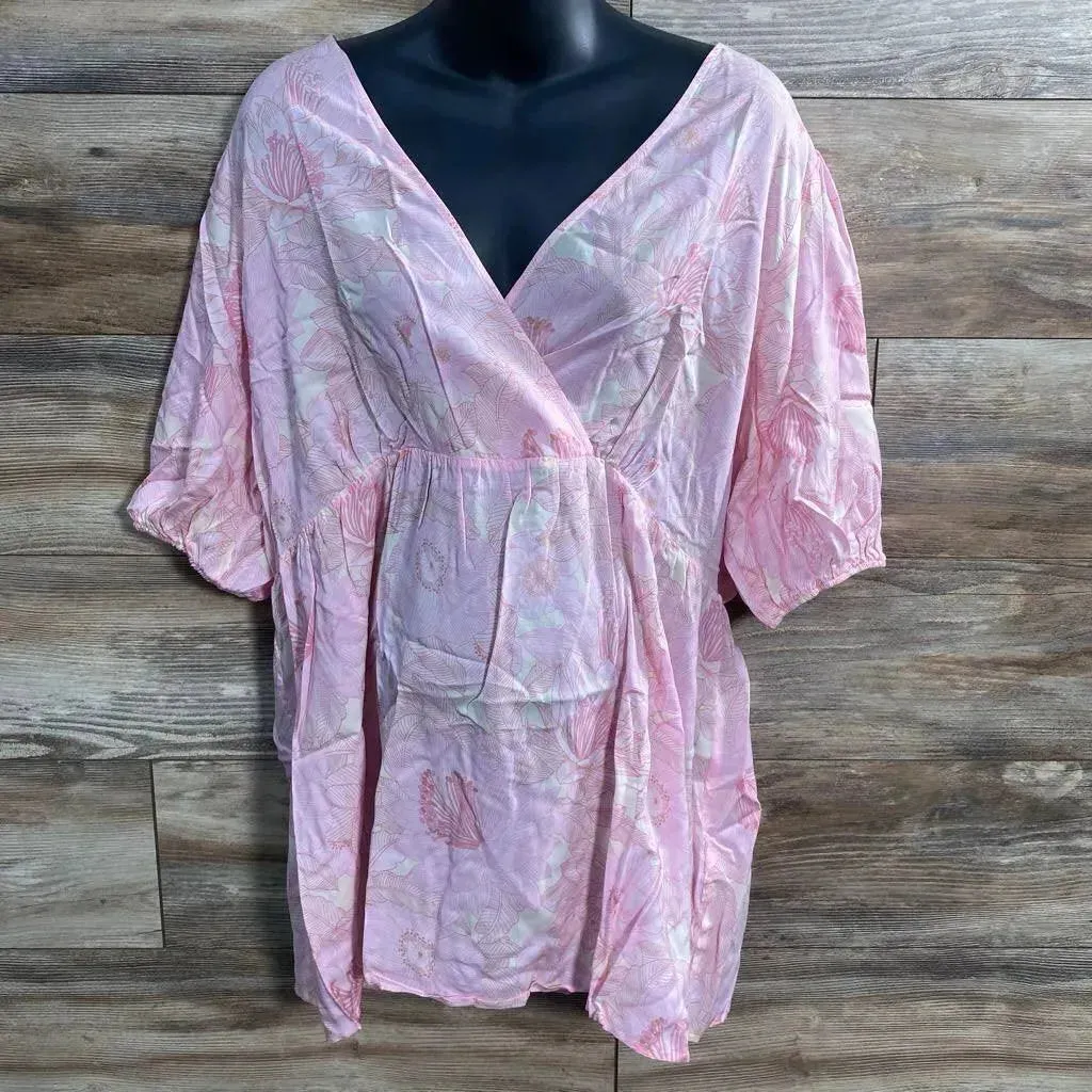 Gap Maternity Puff Sleeve Wrap Top sz XL