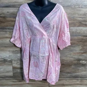 Gap Maternity Puff Sleeve Wrap Top sz XL
