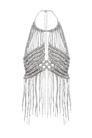 Halterneck Crochet-Chain Top