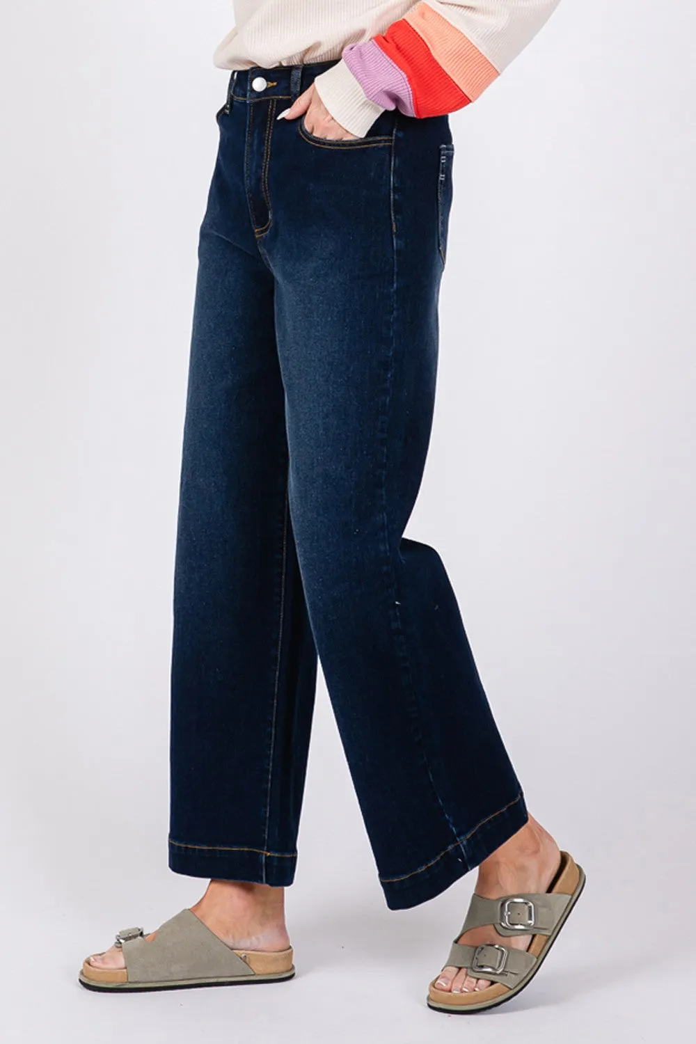 Hazel Blues® |  SAGE   FIG High Waist Wide Leg Jeans