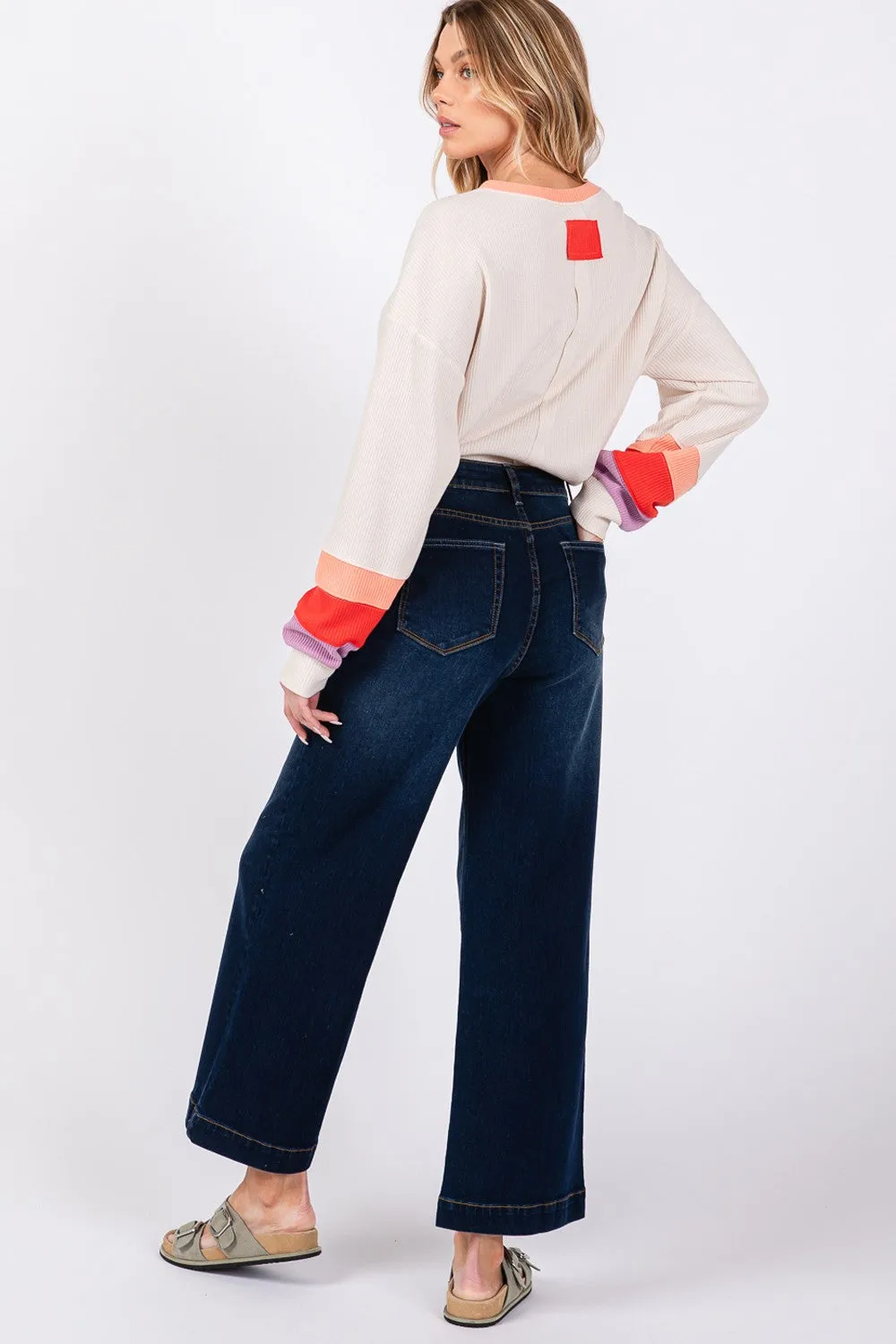 Hazel Blues® |  SAGE   FIG High Waist Wide Leg Jeans
