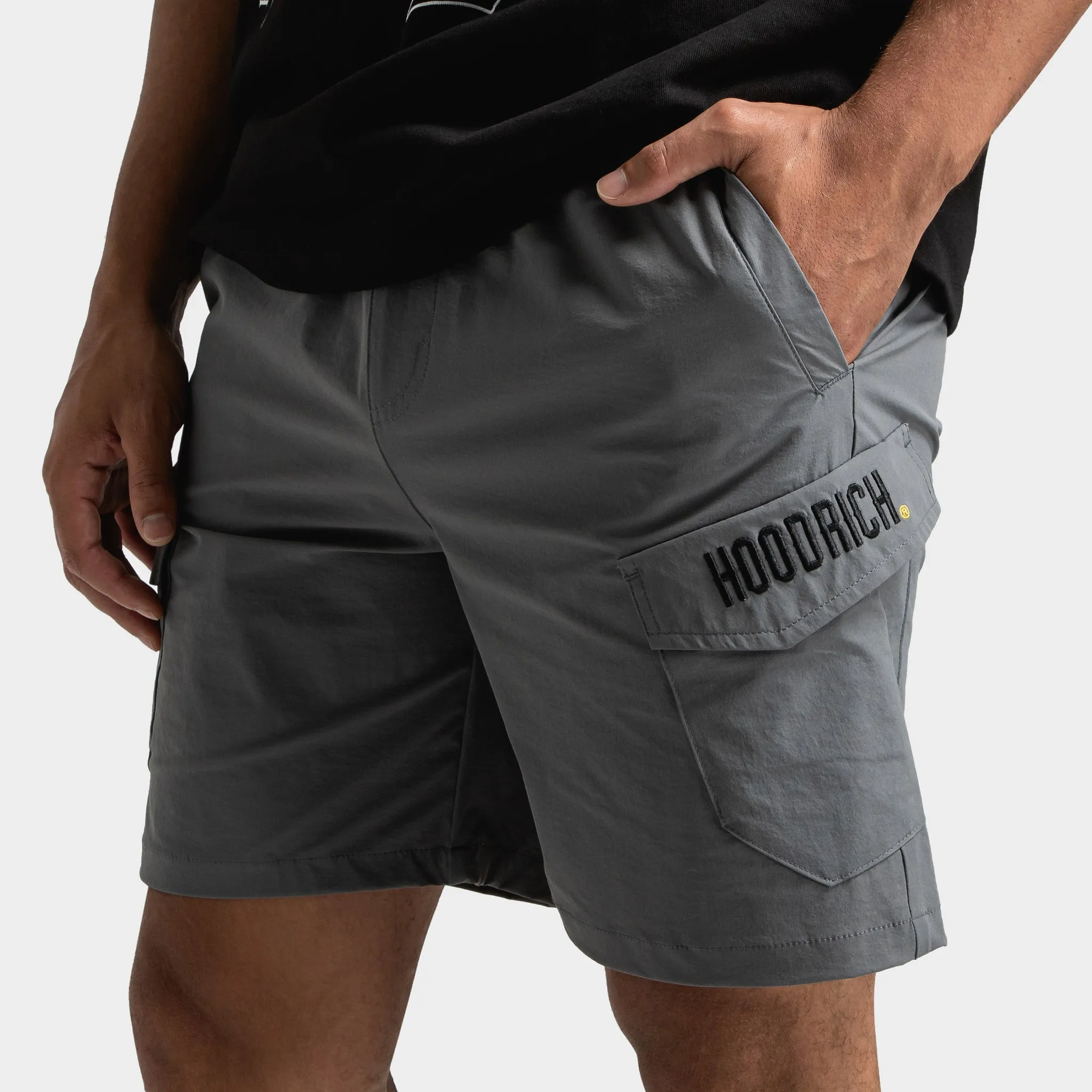 Hoodrich District Woven Cargo Shorts Lava Smoke / Black - Lychee
