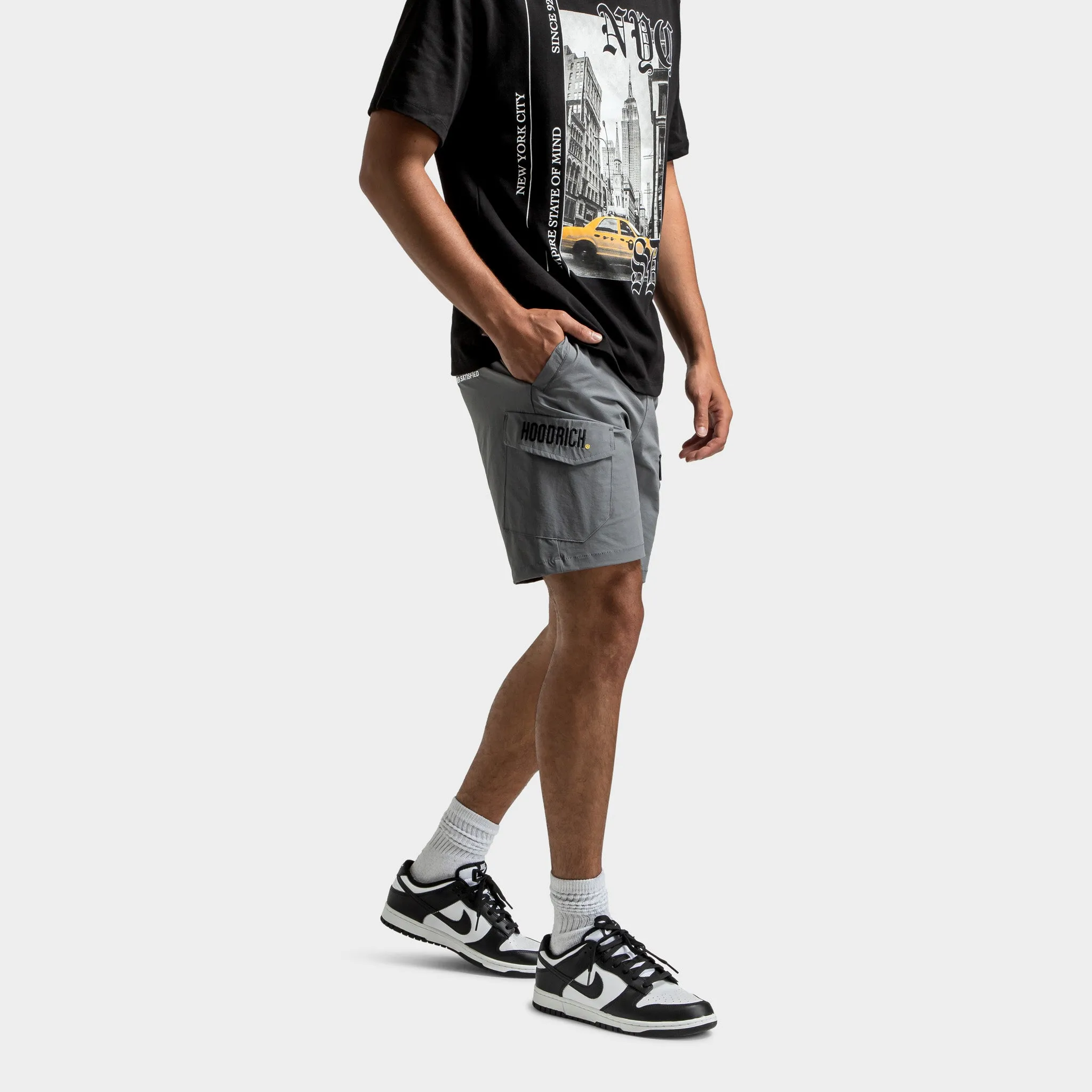Hoodrich District Woven Cargo Shorts Lava Smoke / Black - Lychee