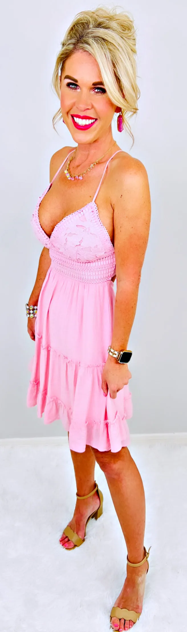 It All Begins With Love Dress - Pink