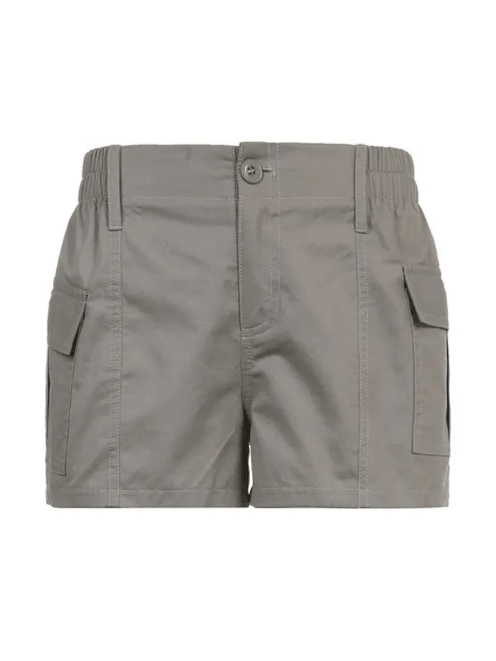 Joskaa Vintage Low Rise Asymmetric Cargo Shorts