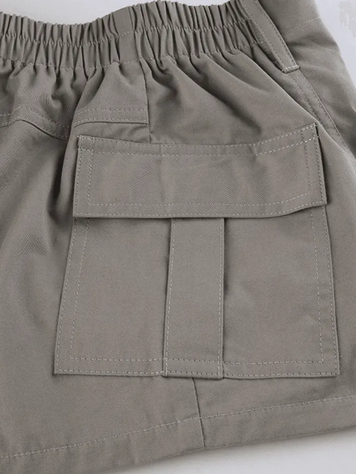 Joskaa Vintage Low Rise Asymmetric Cargo Shorts