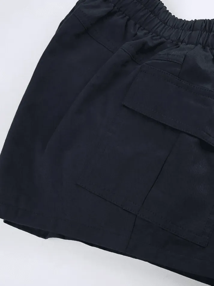 Joskaa Vintage Low Rise Asymmetric Cargo Shorts
