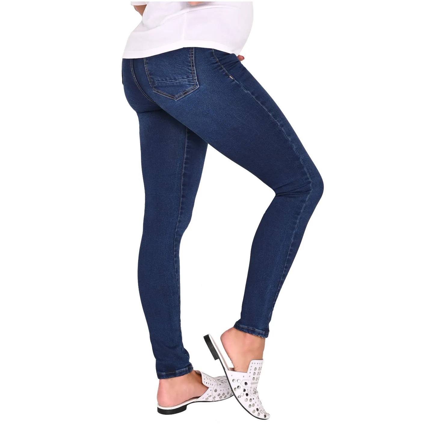 Lowla M219898 | Women Maternity Skinny Jeans with Belly Panel