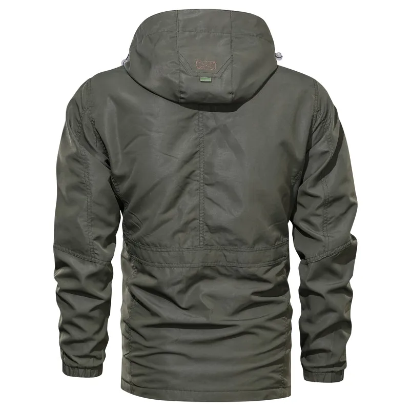 MEN TACTICAL AUTUMN QUICK DRY MILITARY WATERPROOF CASUAL ZIPPER MALE AMY COAT WINDBREAKER JACKET