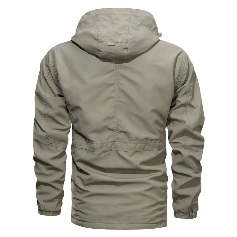 MEN TACTICAL AUTUMN QUICK DRY MILITARY WATERPROOF CASUAL ZIPPER MALE AMY COAT WINDBREAKER JACKET