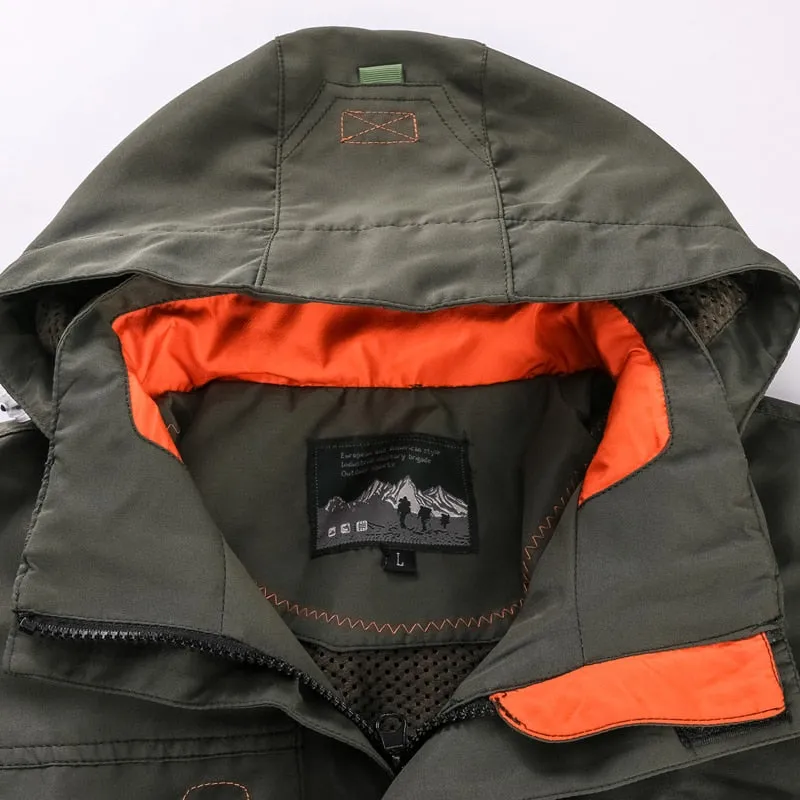 MEN TACTICAL AUTUMN QUICK DRY MILITARY WATERPROOF CASUAL ZIPPER MALE AMY COAT WINDBREAKER JACKET