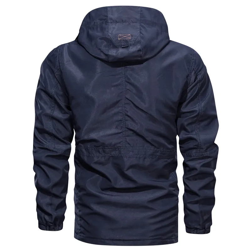 MEN TACTICAL AUTUMN QUICK DRY MILITARY WATERPROOF CASUAL ZIPPER MALE AMY COAT WINDBREAKER JACKET