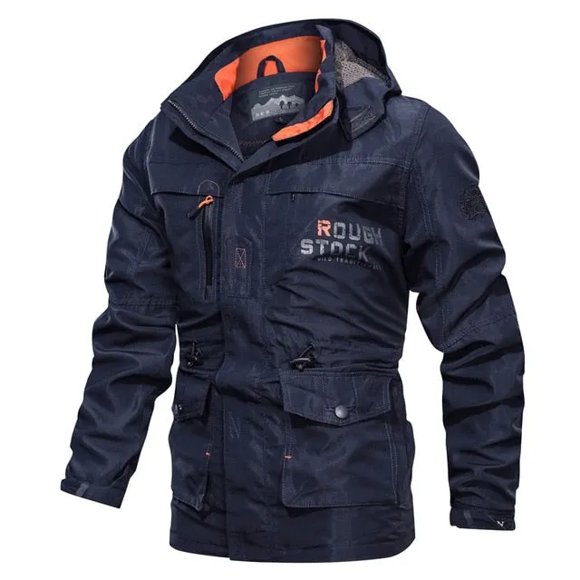 MEN TACTICAL AUTUMN QUICK DRY MILITARY WATERPROOF CASUAL ZIPPER MALE AMY COAT WINDBREAKER JACKET
