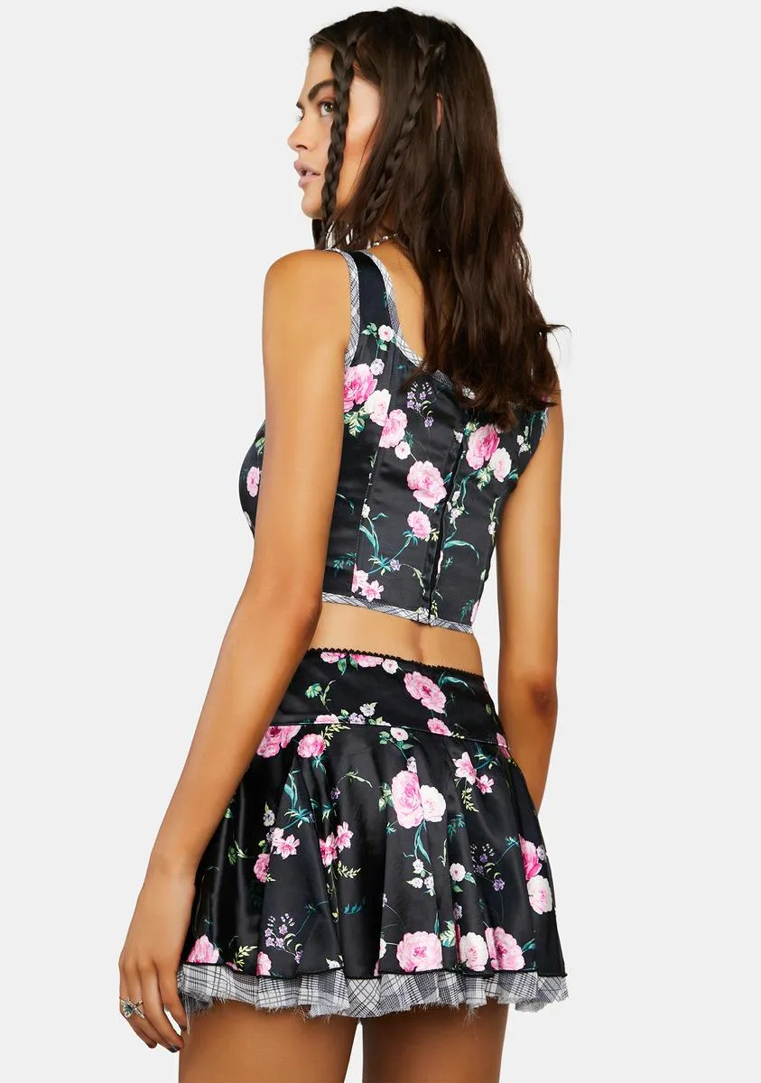 Misfit Tendencies Satin Mini Skirt