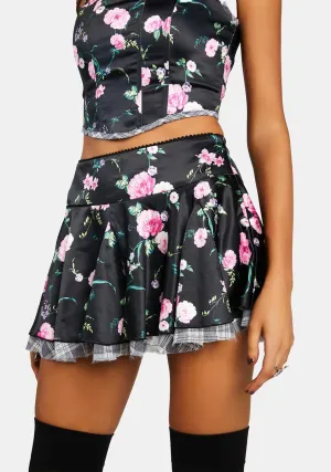 Misfit Tendencies Satin Mini Skirt