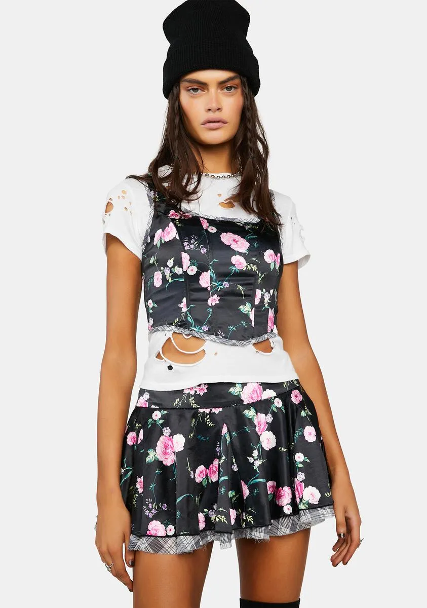 Misfit Tendencies Satin Mini Skirt