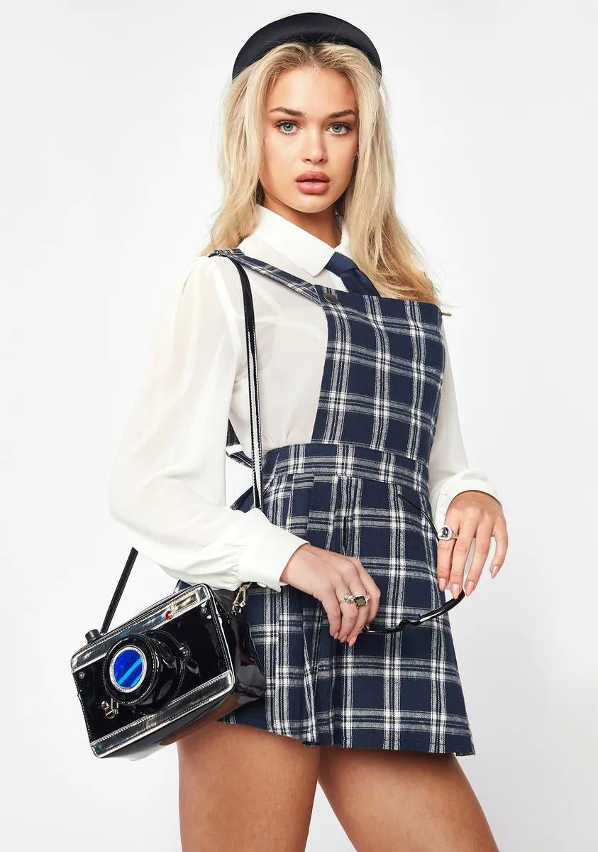 Party's Not Over Plaid Pinafore Dress