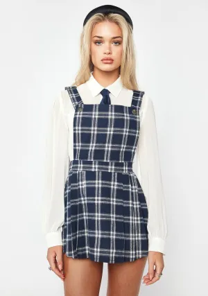 Party's Not Over Plaid Pinafore Dress