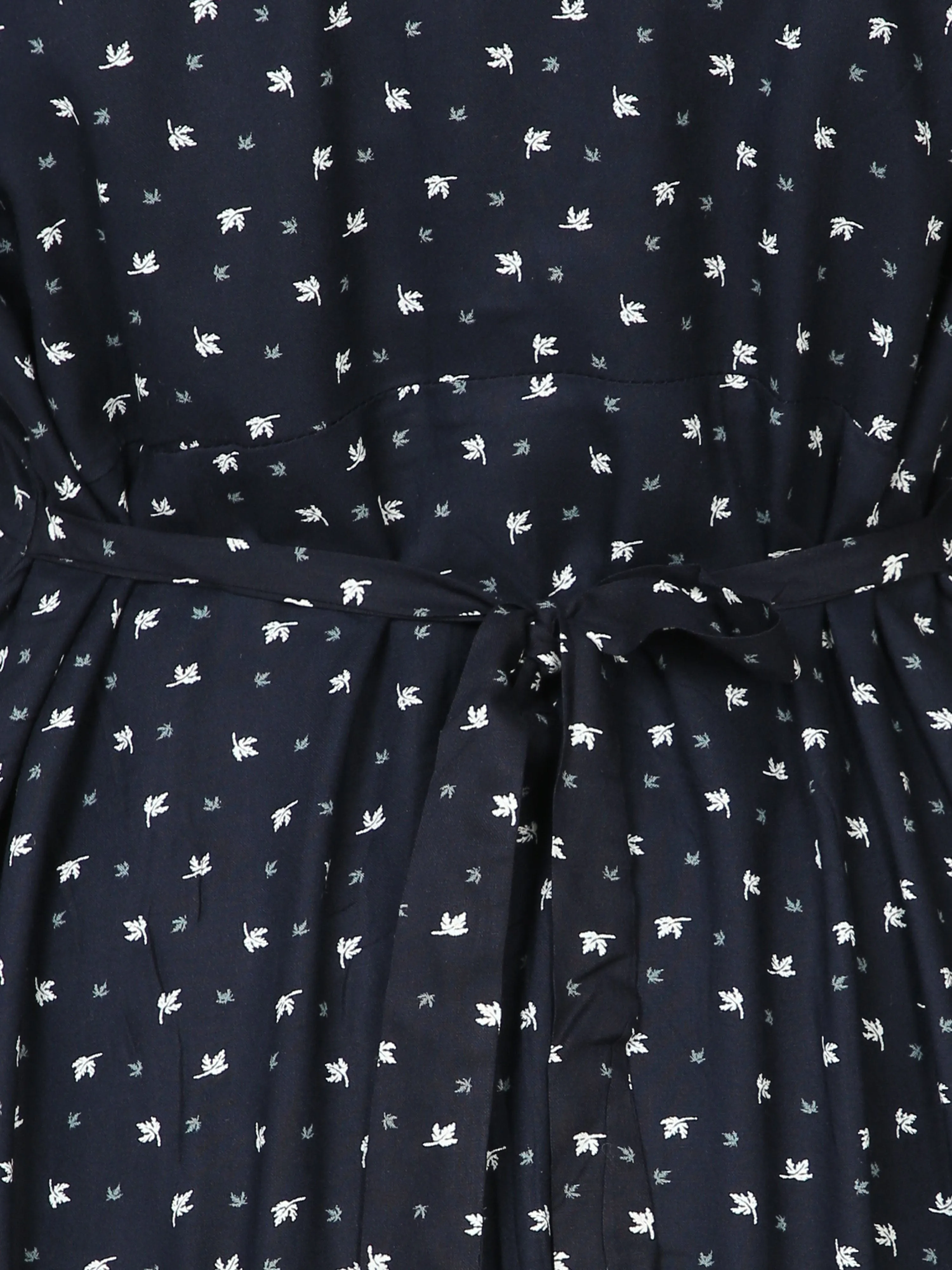 Rayon Maternity Feeding Dress Navy Blue