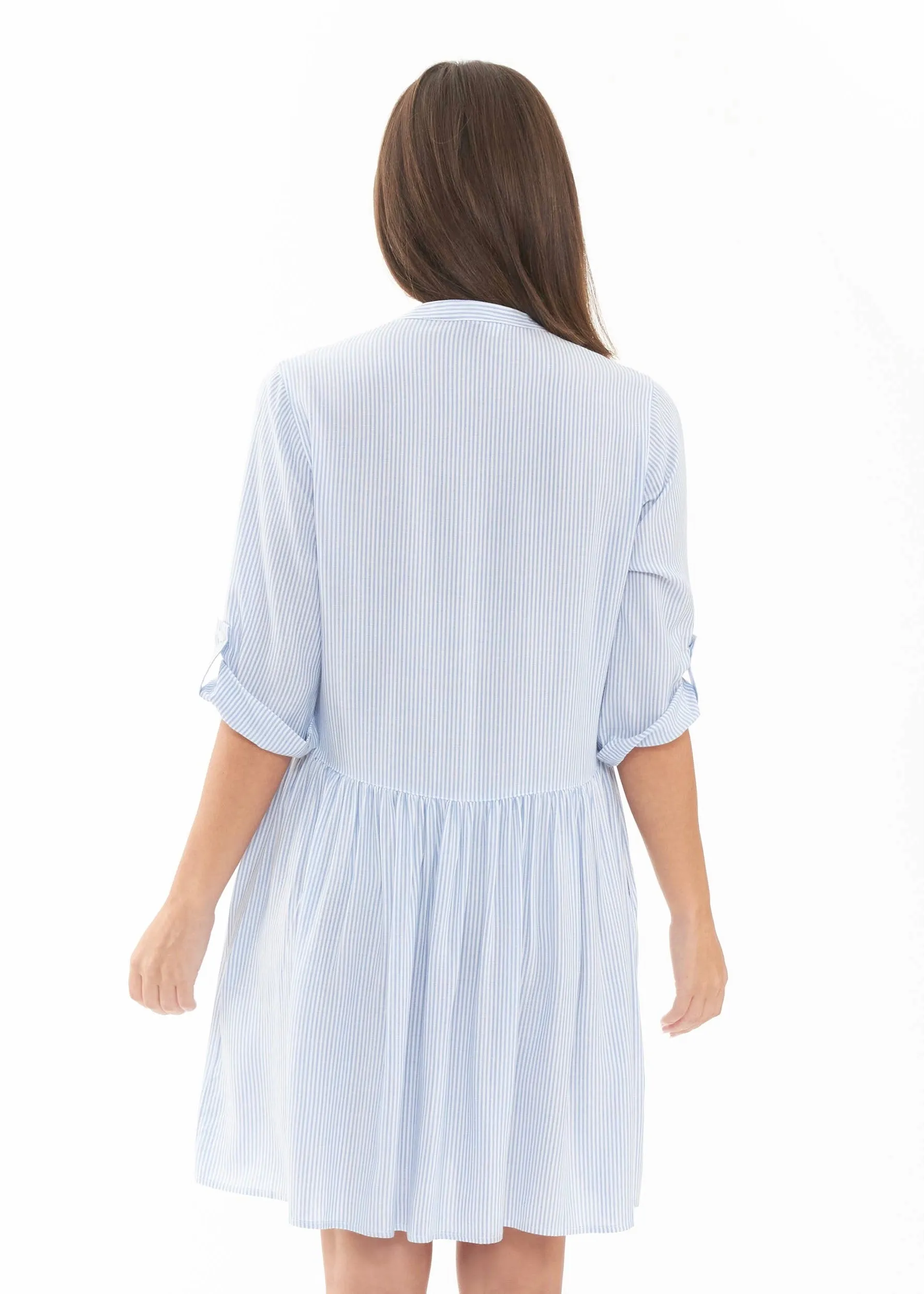 Sam Stripe Dress Sky Blue