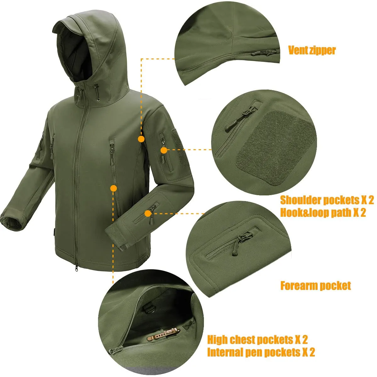 SHARKSKIN Men’s Waterproof Softshell Hiking Jacket