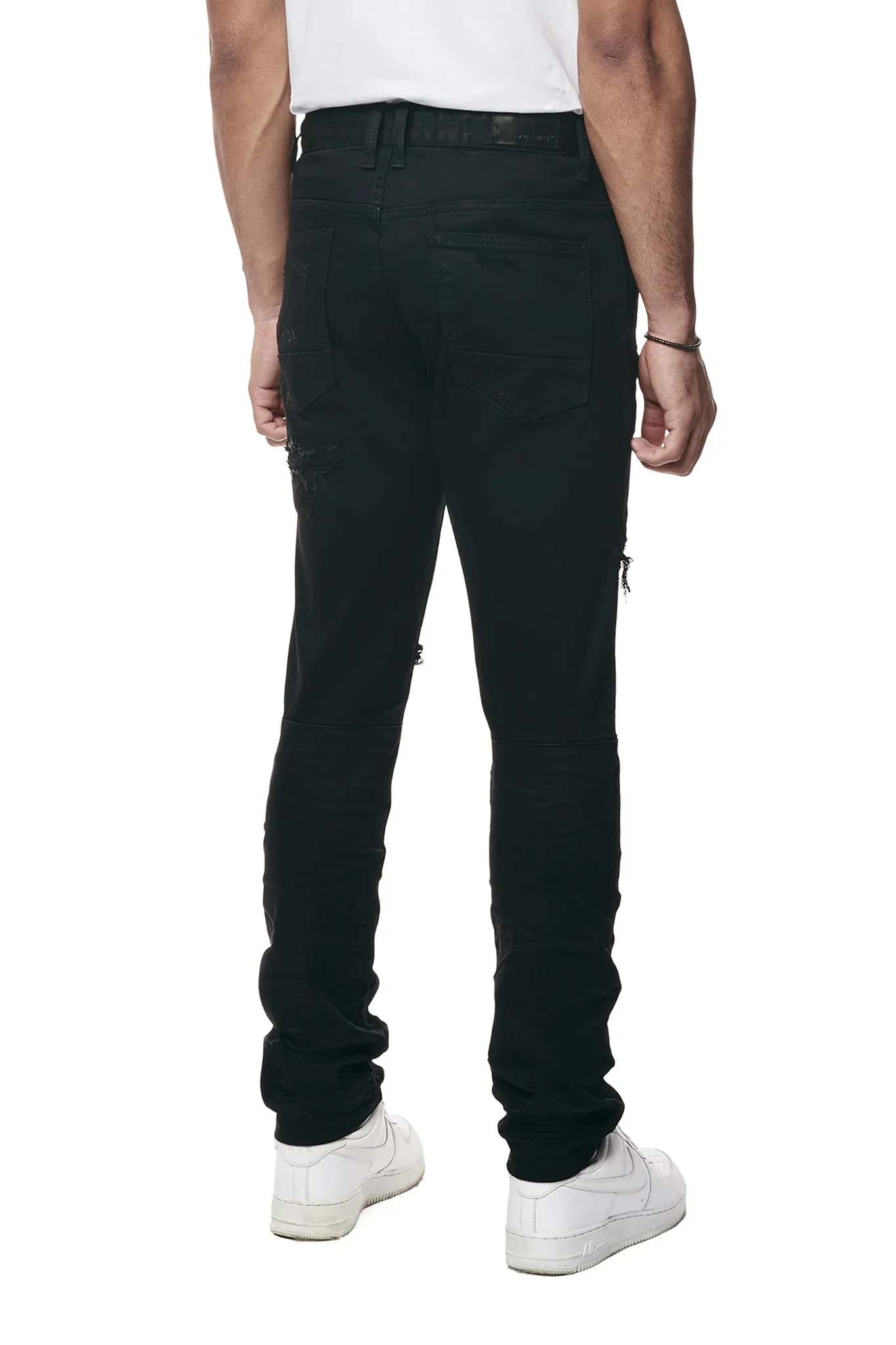 Smoke Rise - Vintage Washed Slim Fit Jeans (Black)