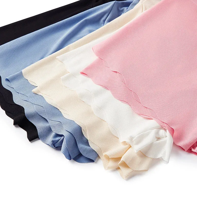 Soft Short Maternity Pants For Pregnant Women Summer High Waist Solid Breathable Elastic Sexy Mini Capris Pregnancy Ice Silk