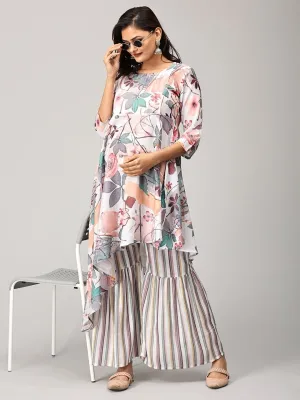 Sweet Indulgence Maternity and Nursing Kurta Set with Sharara Pants